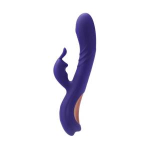 22.1cm Harper Rabbit Vibrator with Dual Stimulation Blue Blush Novelties