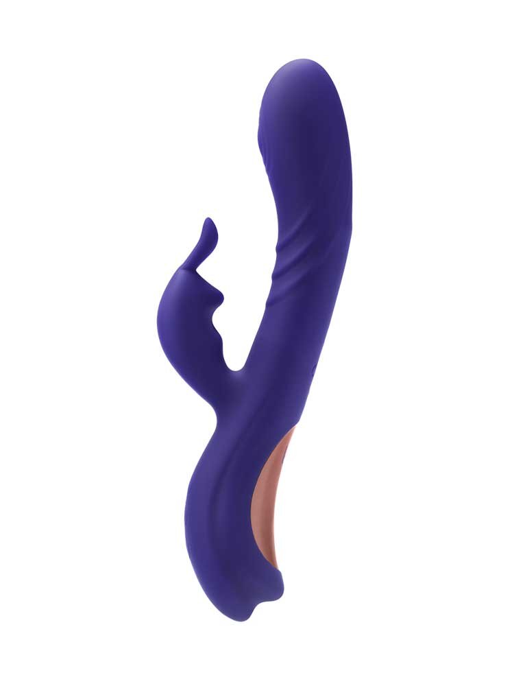 22.1cm Harper Rabbit Vibrator with Dual Stimulation Blue Blush Novelties