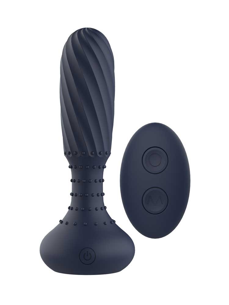 3.4cm Ø Titan Vibrating Anal Butt Plug Startroopers Black 14.2cm Dream Toys