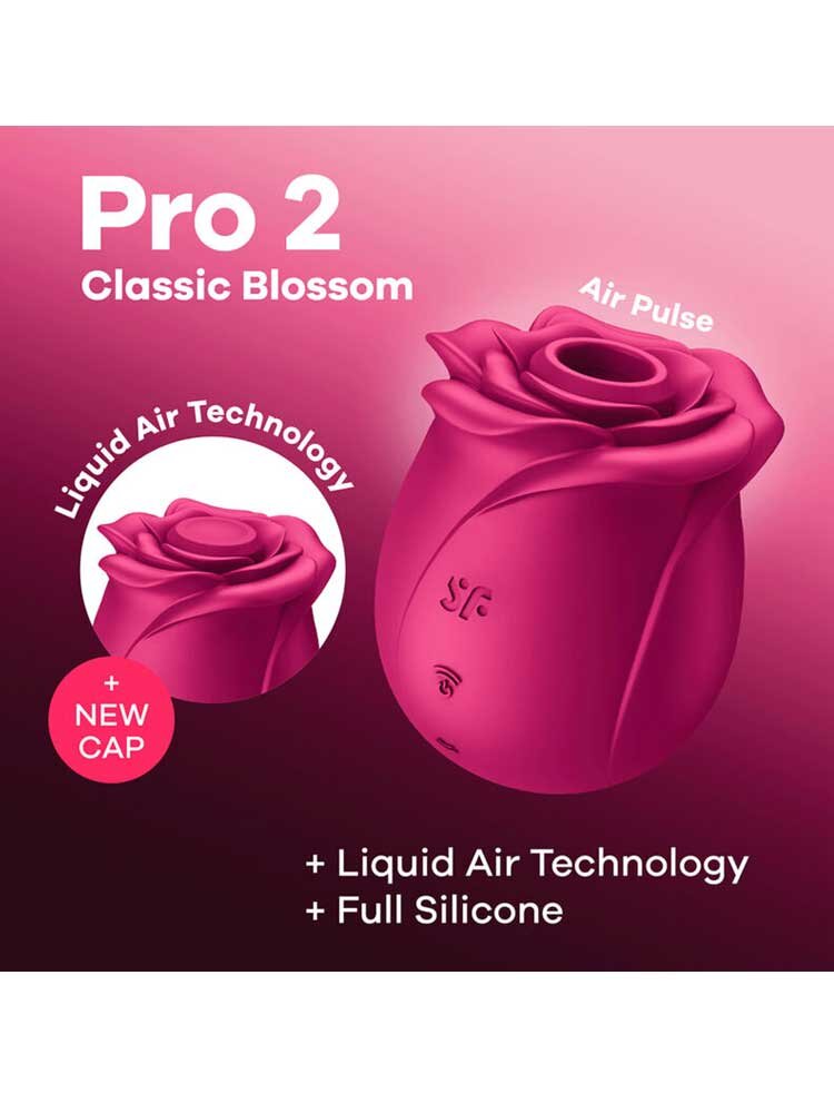 Pro 2 Classic Blossom Air Pulse Clitoral Vibrator Red Satisfyer