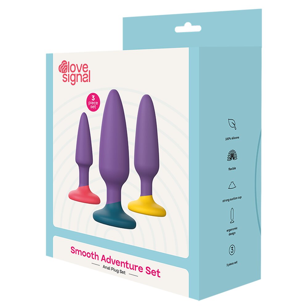 11.0cm Smooth Adventure Anal 3-Set Love Plugs Dream Toys