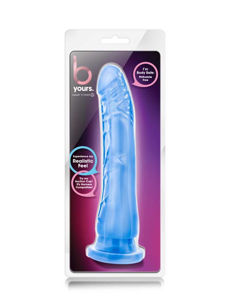 21.5cm B-Yours Hard & Happy Large Dildo Blue Blush Novelties