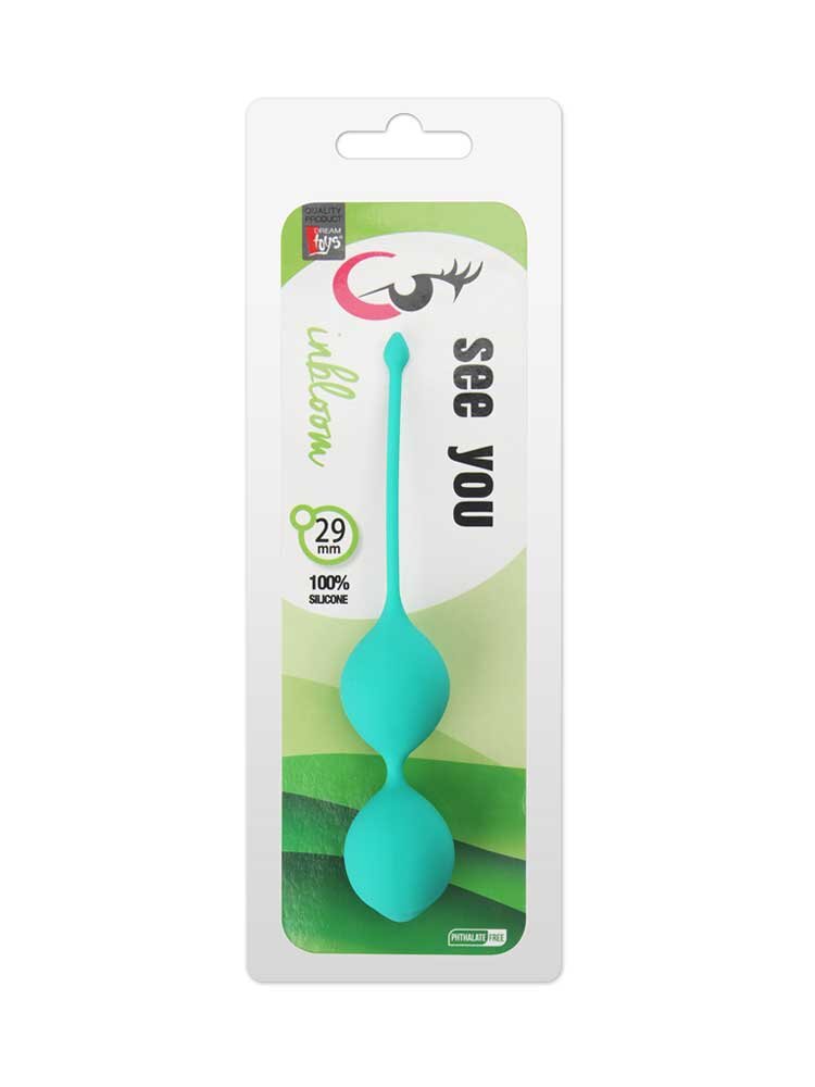See U in Bloom Duo Balls Green Silicone by Dream Toys