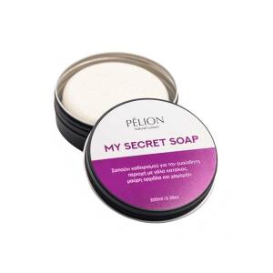 My Secret Soap σαπούνι καθαρισμού για την ευαίσθητη περιοχή με μαύρη ορχιδέα και χαμομήλι 100ml P for Pelion