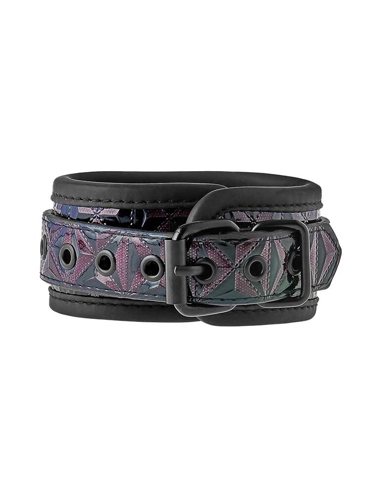 Blaze Luxury Fetish Ankle Cuffs Purple/Black by Dream Toys