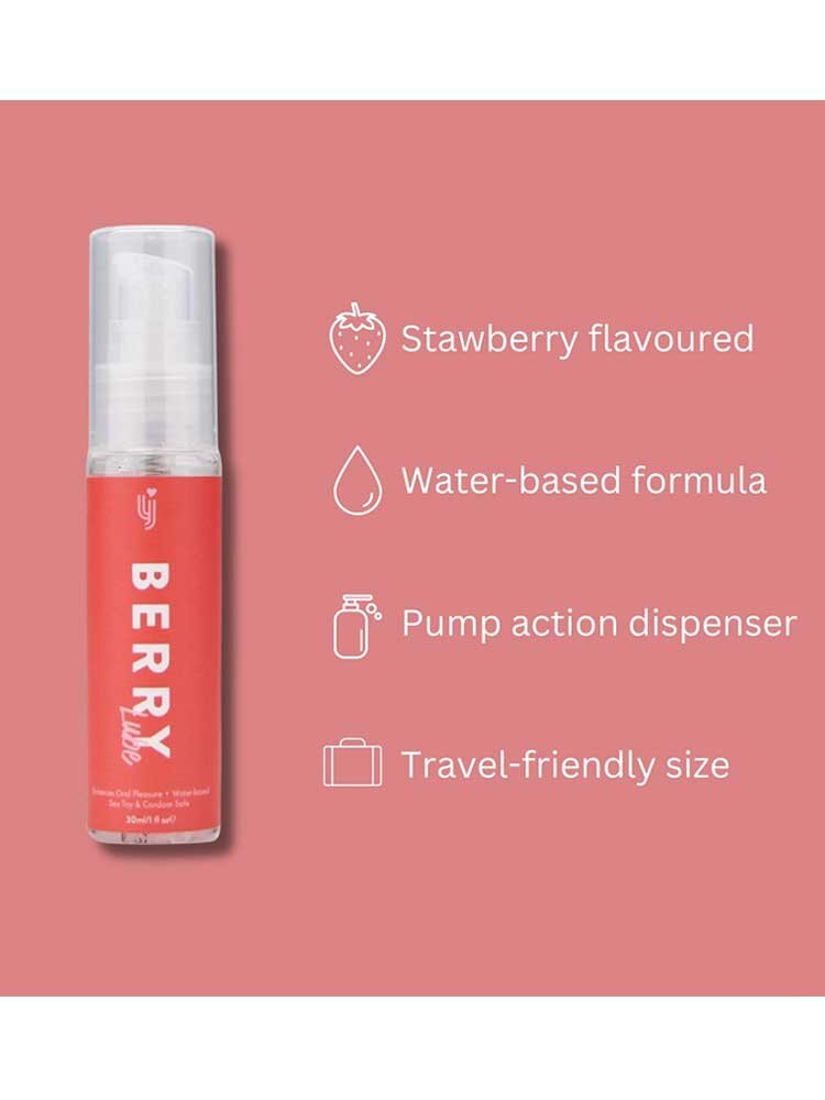 Strawberry Flavoured Waterbased Lubricant 30ml Loving Joy