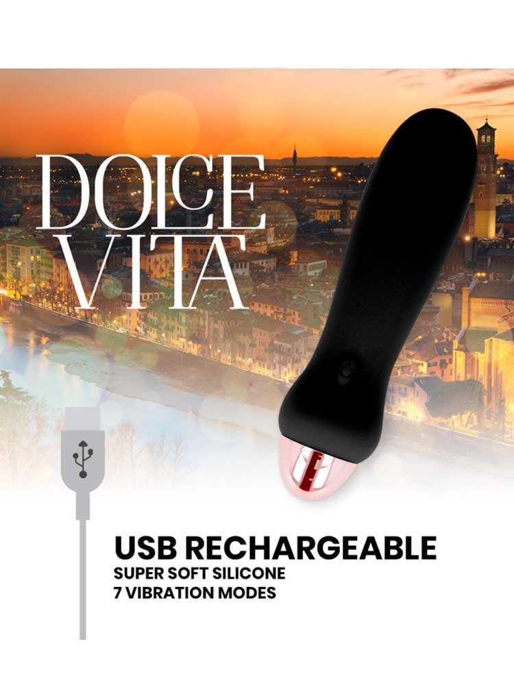 Classic Dolce Vita Vibrator 7 Speeds Black DreamLove