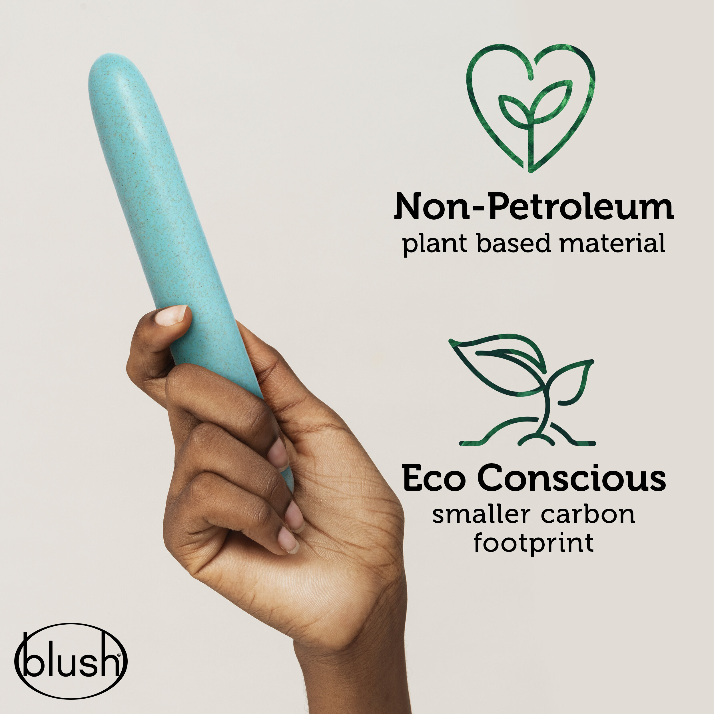 17.7cm Gaia Eco Classic Vibrator Blue Blush Novelties