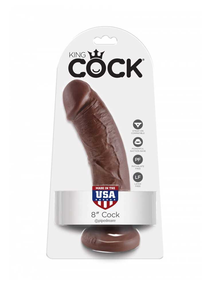 King Cock 20cm Brown by Pipedream