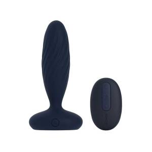 12.0cm Jordan Remote Controlled Butt Plug Navy Blue