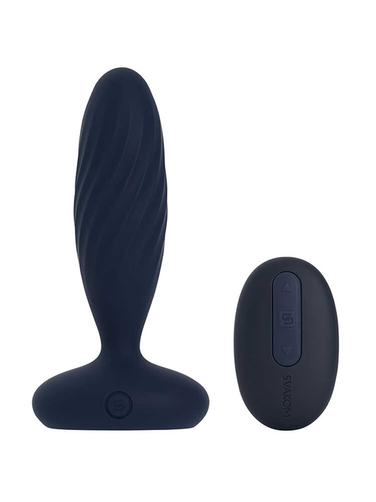 12.0cm Jordan Remote Controlled Butt Plug Navy Blue