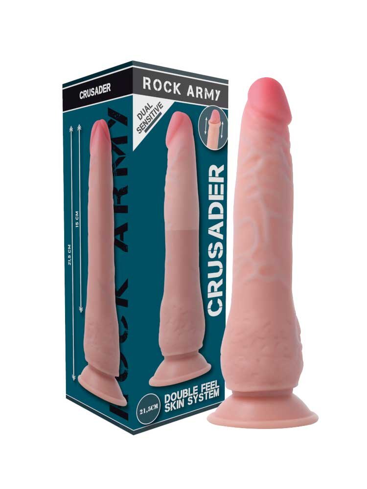 Rock Army 4 Strap Harness with 3 Rings + Rock Army Crusader Dildo 21.50cm DreamLove