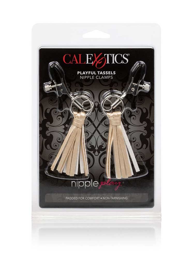 Playful Tassels Nipple Clamps Gold by Calexotics