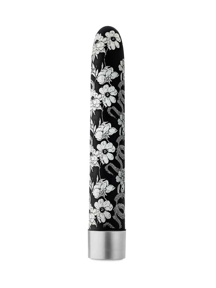 17.8cm Eden Flower Classic Rechargable Vibe Black Blush Novelties