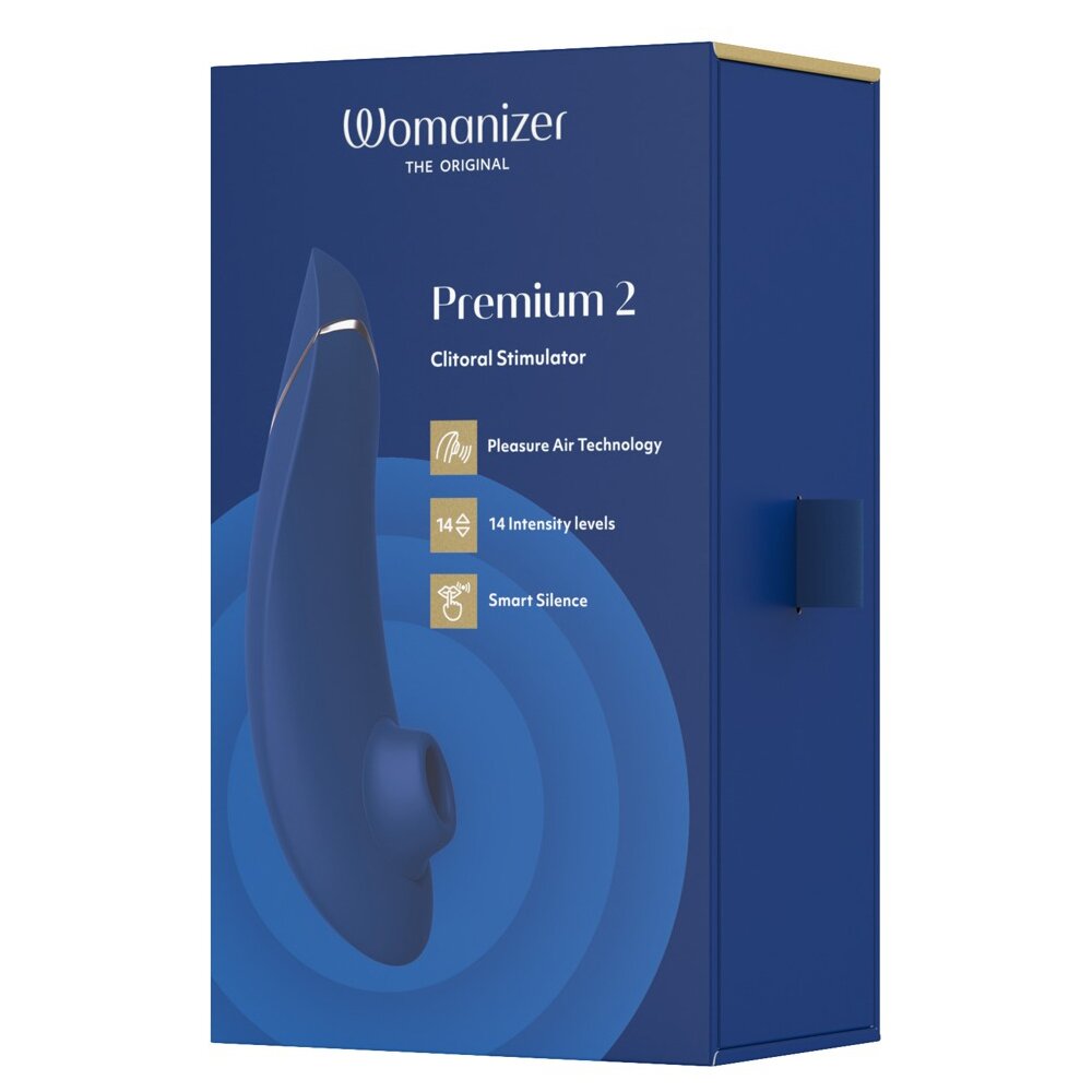 15.5cm Premium 2 Clitoral Stimulator Blue by The Original Womanizer