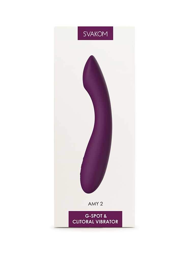 17.4 cm Amy 2 G Spot & Clitoral Vibrator Purple Svakom