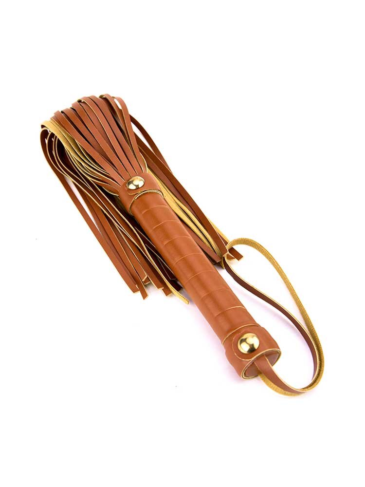 40.0cm Elite Blaze Flogger Cognac Vegan Leather Dream Toys