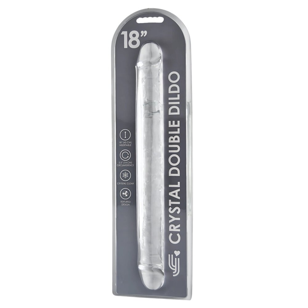 45.5cm Double Ended Dildo Clear Loving Joy