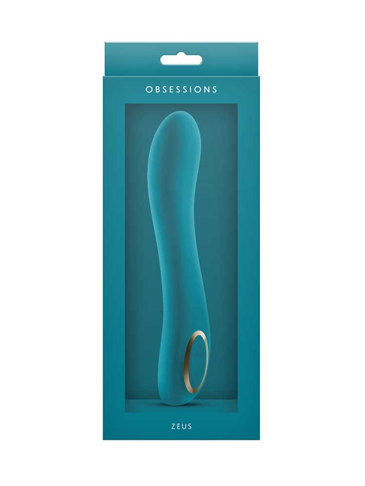 21.3cm Zues Obsessions Classic Vibrator Green NS Novelties