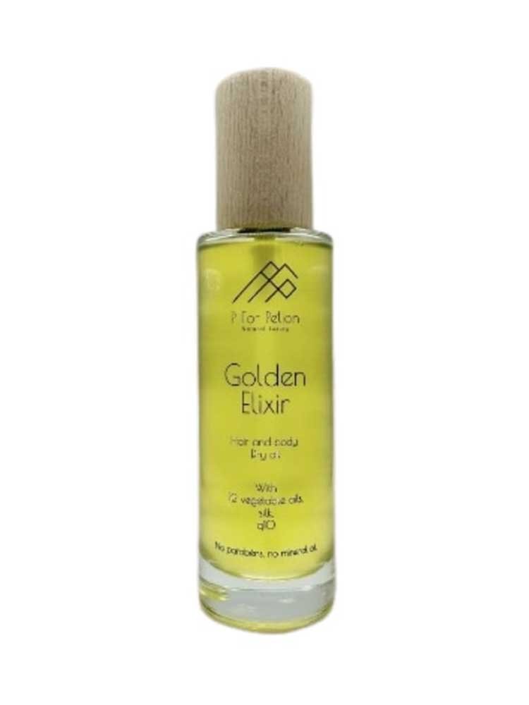 Golden Elixir Μεταξένιο λάδι για σώμα και μαλλιά 100ml P for Pelion