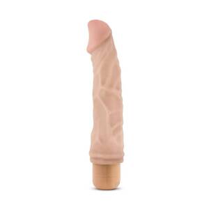 21.5cm Dr Skin Realistic Vibrator Vanilla Blush Novelties