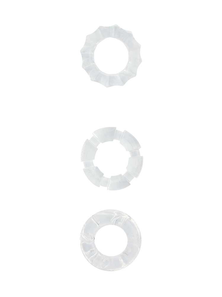 Stretchy Cock Rings Clear Menzstuff by Dream Toys