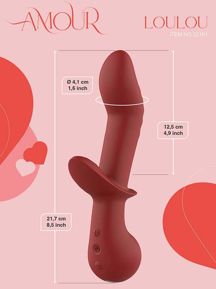 LouLou Flexible G-Spot Duo Vibrator Amour Red Dream Toys