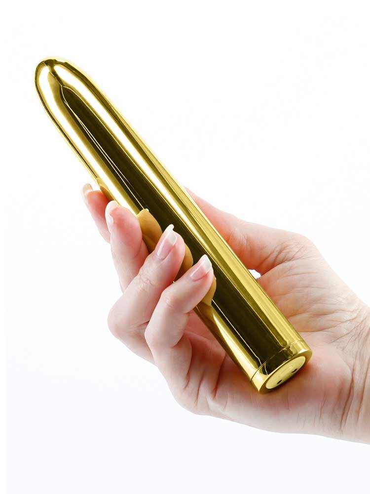 17.0cm Chroma Rechargable Classic Vibrator Gold NS Novelties