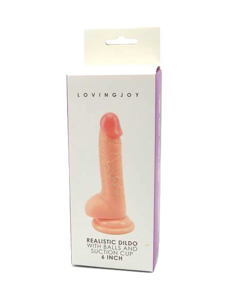 Realistic Dildo 15cm with Balls and Suction Cup by Loving Joy