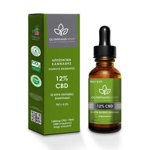 Απόσταγμα Κανναβιδιόλης 12% πλήρους φάσματος (1200mg - 200 σταγόνες) 10ml Olympians Hemp