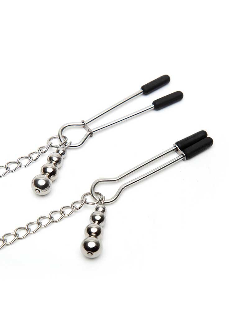 Play Nice Satin Collar & Nipple Clamps Fifty Shades of Grey