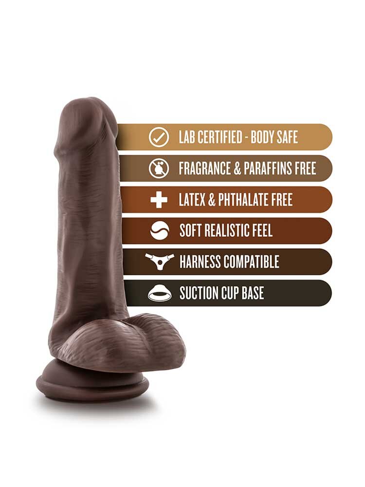 15.2cm Top Gun Tommy Lover Boy Realistic Dildo Brown Blush Novelties