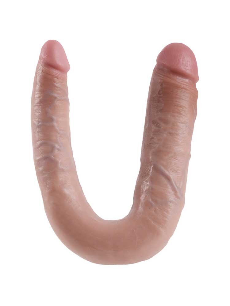 18.0cm King Cock U-Shaped Large Double Trouble Skin Pipedream