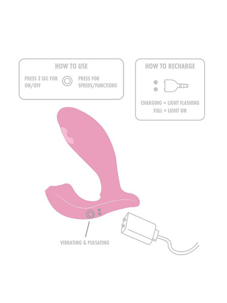 10.0cm Urban Flamengo Pulsating G-Spot Vibrator Pink ToyJoy