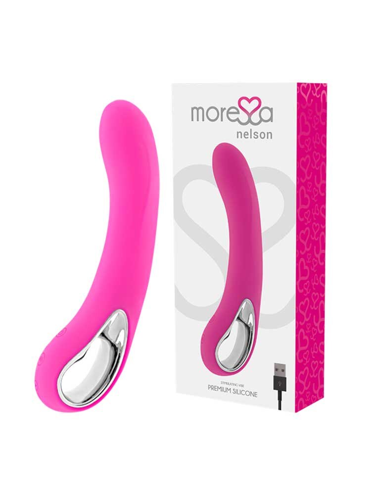 20.0cm Moressa Nelson Premium Silicone Vibrator Pink DreamLove