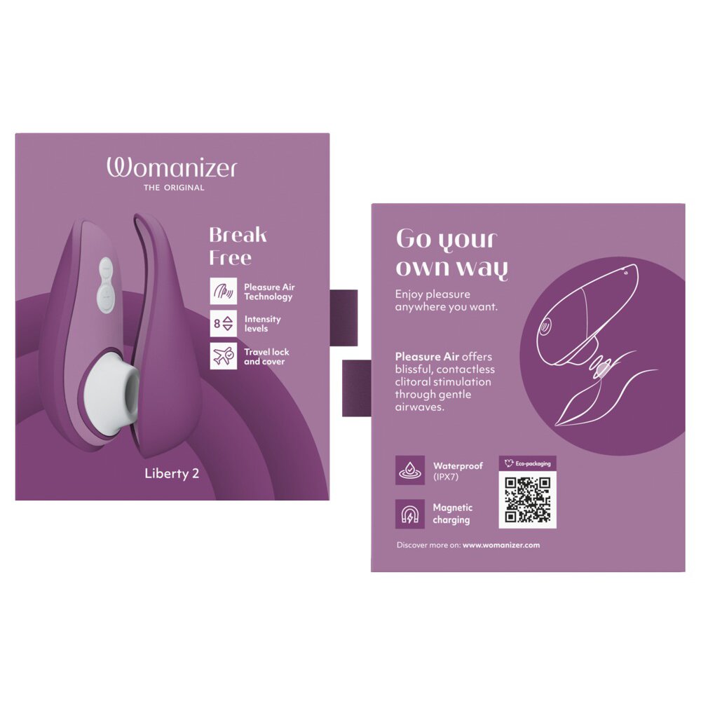 10.5cm Liberty 2 Clitoral Stimulator Purple by The Original Womanizer