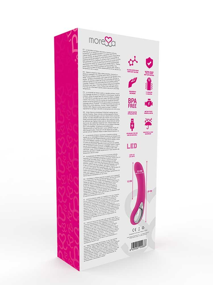 20.0cm Moressa Nelson Premium Silicone Vibrator Pink DreamLove