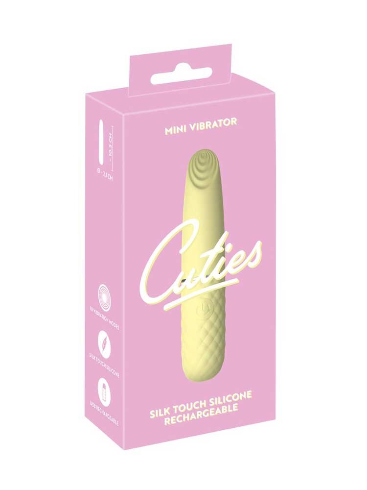 10.5cm Cuties Silky Touch Mini Vibrator Yellow You2Toys