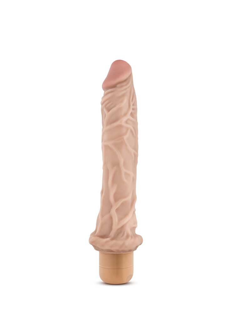 24.7cm Dr Skin Realistic Vibrator Vanilla Blush Novelties