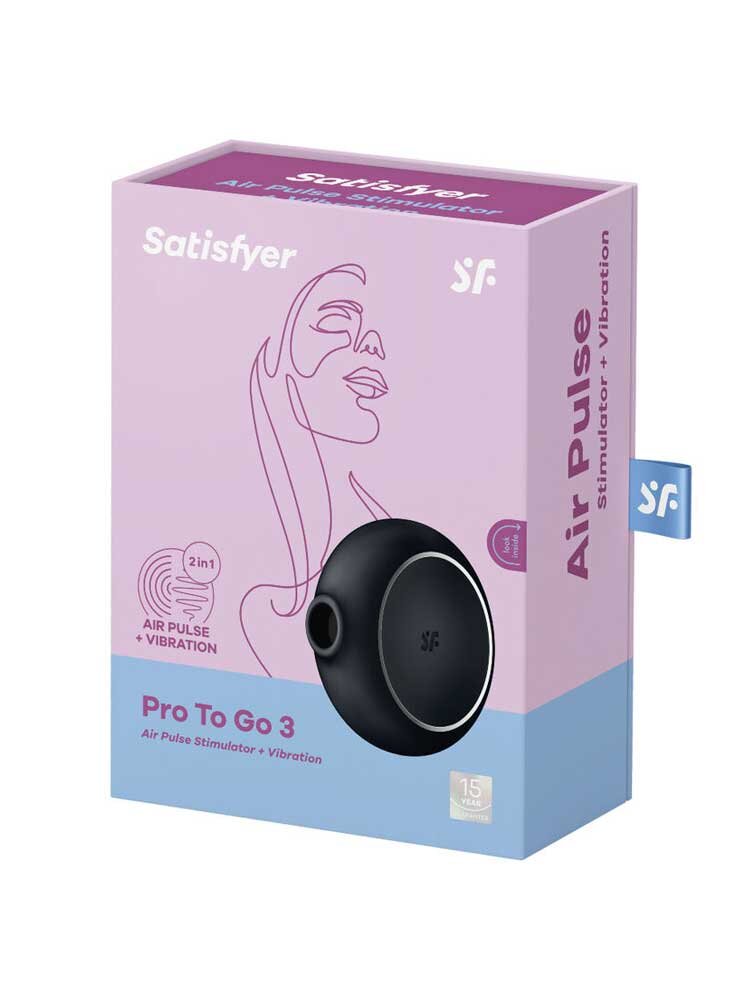 Pro To Go 3 Air Pulse Stimulator & Vibration Black by Satisfyer