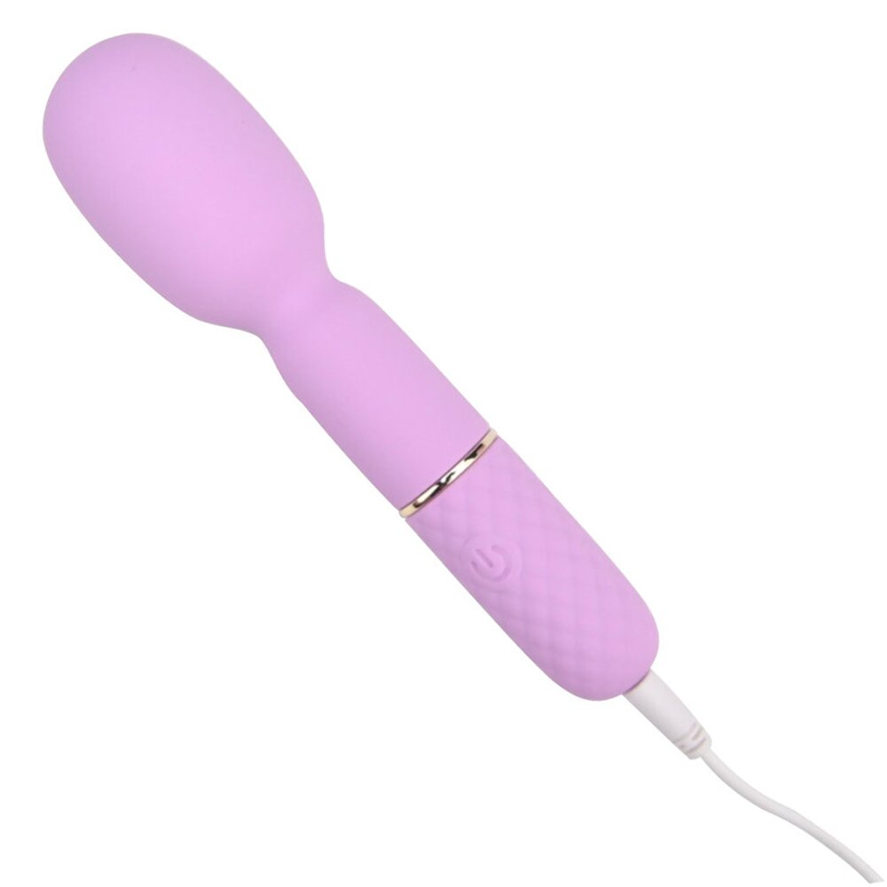 14.0cm Pink 10 Speed Wand Vibrator Nauti Petites