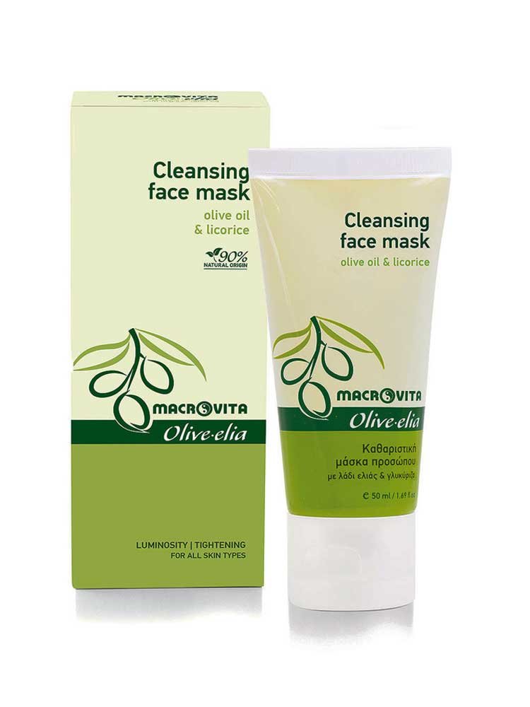 Καθαριστική μάσκα προσώπου με γλυκόριζα 50ml Olive-elia Macrovita