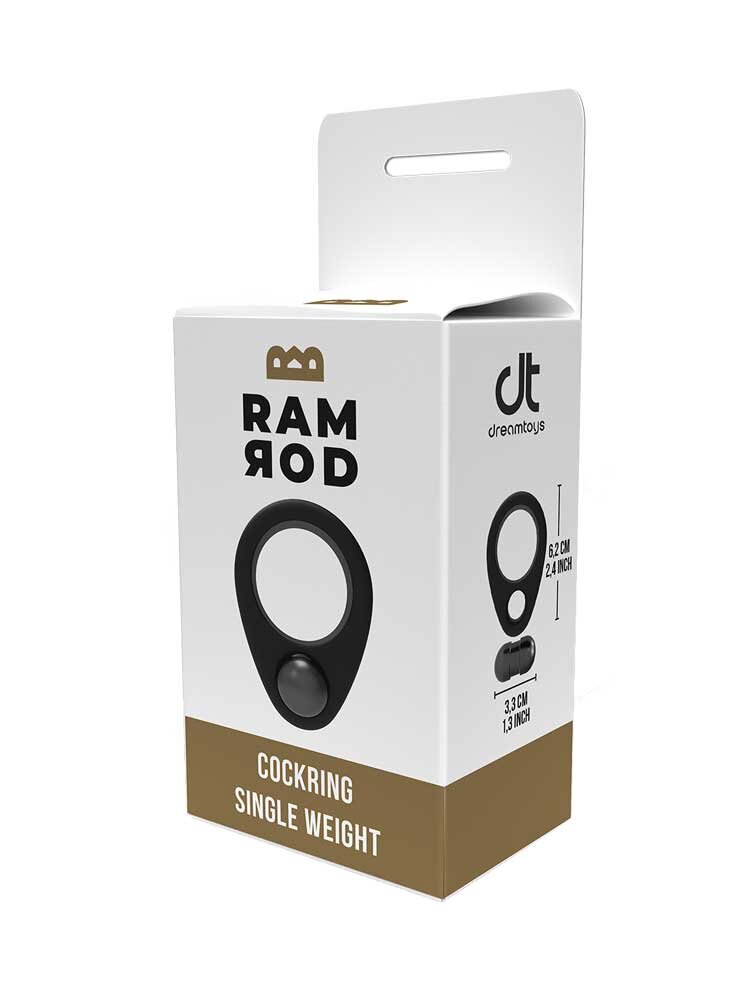 Ramrod Single Weight Cock Ring Black Dream Toys