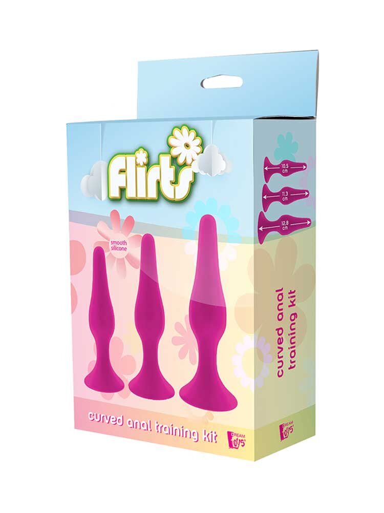Flirts Curved Anal Training Kit Pink by Drem Toys