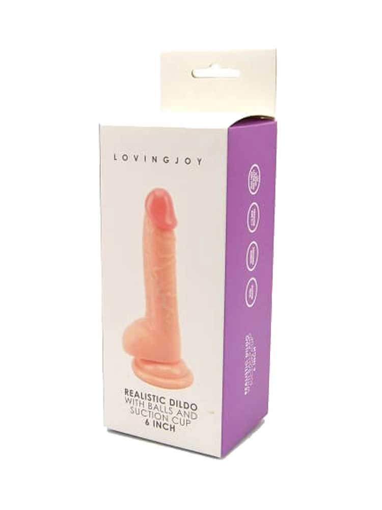 Realistic Dildo 15cm with Balls and Suction Cup by Loving Joy