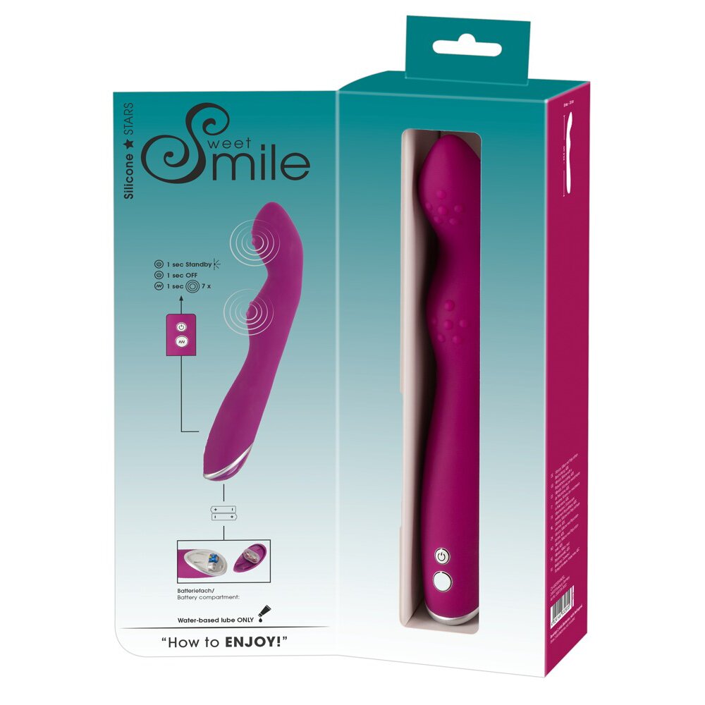 23.5cm A & G-Spot Silicone Vibrator Sweet Smile Orion