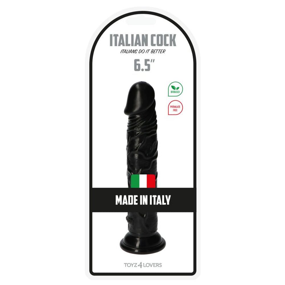 19.0cm Amedeo Realistic Dildo Black Toyz4Lovers