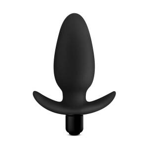 3.8cm Ø Saddle Vibrating Plug Platinum Anal Adventures Black 10.2cm Blush Novelties