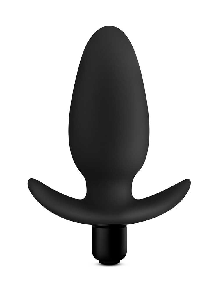 3.8cm Ø Saddle Vibrating Plug Platinum Anal Adventures Black 10.2cm Blush Novelties