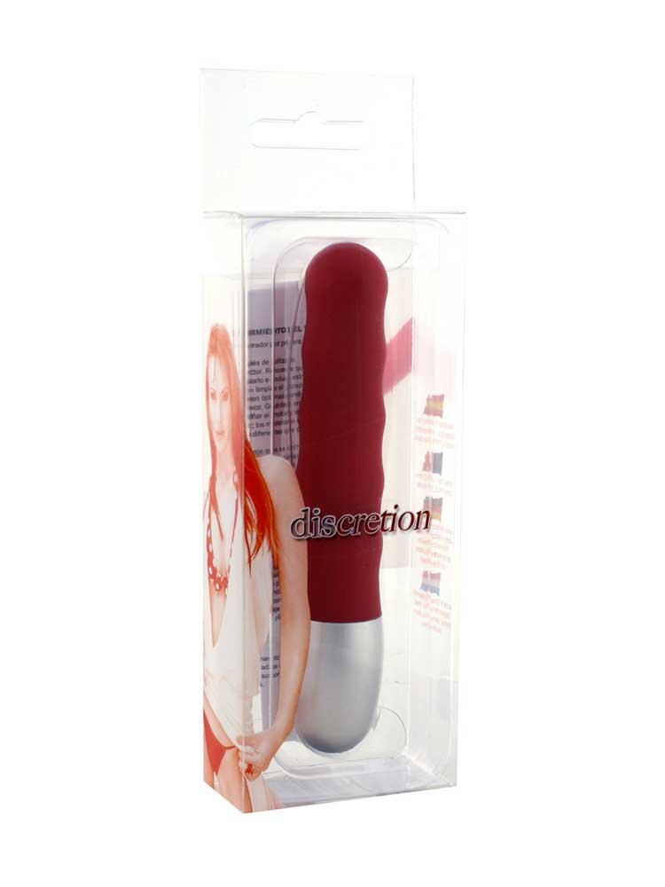 Discretion Ribbed Vibrator Red by Seven Creations